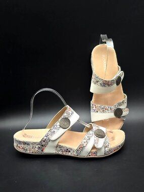 Romika Fidschi 22 White Multicolor Floral Dress Sandals Women's Size 9.5M